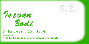 istvan bodi business card