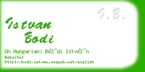 istvan bodi business card